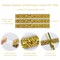 Wrapables 3 Yards Self Adhesive Resin Rhinestone Ribbons, Glittery Bling Tape Strips for DIY Crafts Wedding Party Decoration (3 Rolls), Gold